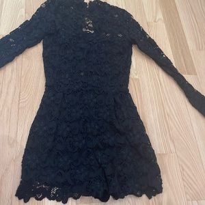 Black lace romper